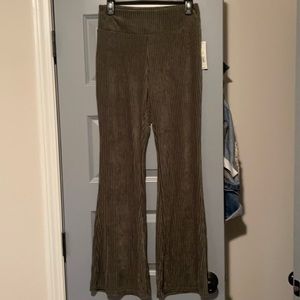 olive green flare pants